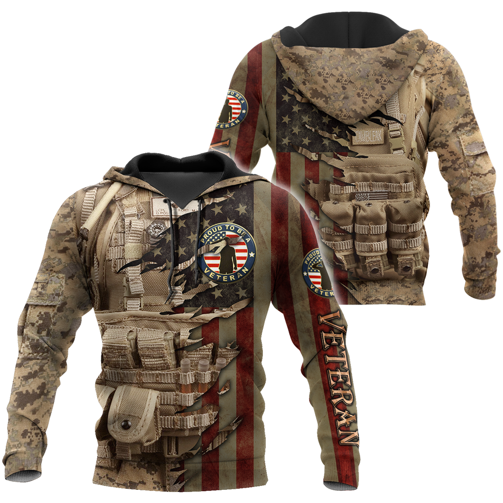 Proud to be United States Marine Veteran 3D All Over Printed Shirts For Men and Women HAC210804