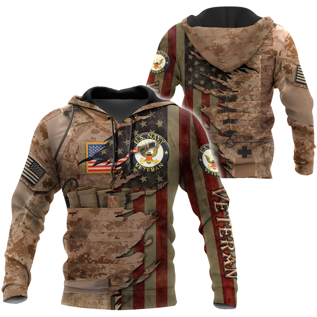 Proud to be United States Navy SEALs Veteran 3D All Over Printed Shirts For Men and Women HAC210803
