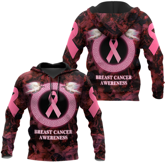 3D Angel Breast Cancer Awareness Hoodie T-Shirt Sweatshirt SU110301-Apparel-SUN-Hoodie-S-Vibe Cosy™