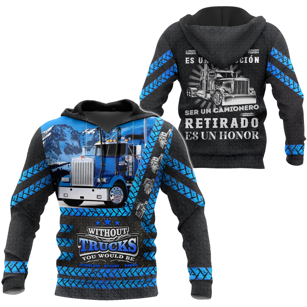 All Over Printed Trucker Hoodie MEI