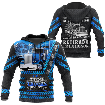 All Over Printed Trucker Hoodie MEI