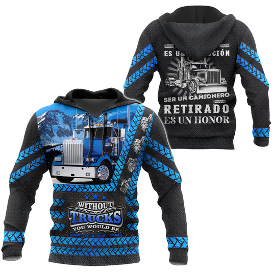 All Over Printed Trucker Hoodie MEI