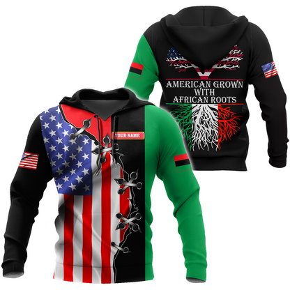 American grown with african roots 3d hoodie shirt for men and women HAC250601-Apparel-HG-Zip hoodie-S-Vibe Cosy™