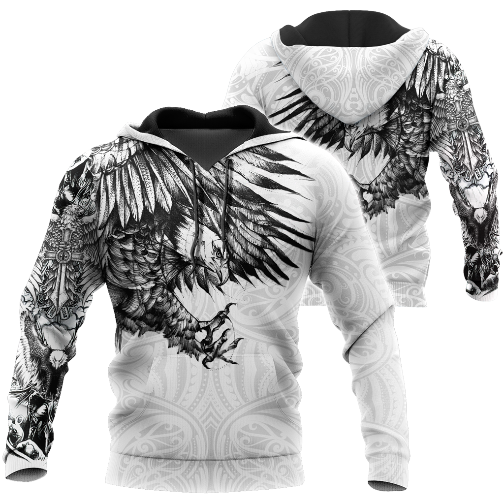Eagle Tattoo Art Hoodie T Shirt For Men and Women HAC300503-NM-Apparel-NM-Hoodie-S-Vibe Cosy™