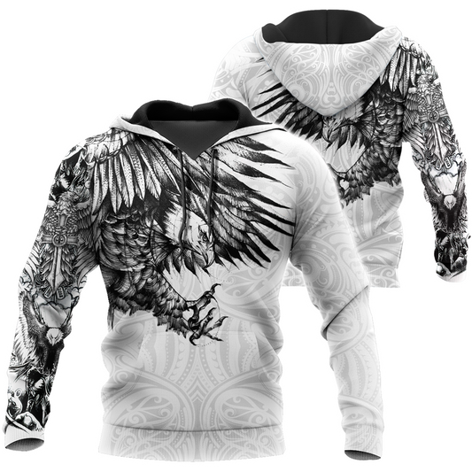 Eagle Tattoo Art Hoodie T Shirt For Men and Women HAC300503-NM-Apparel-NM-Hoodie-S-Vibe Cosy™