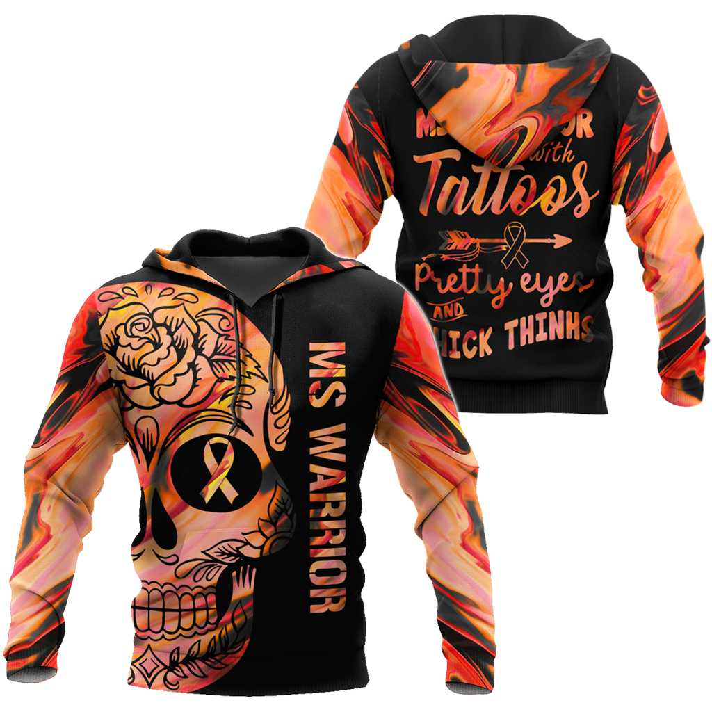 Multiple sclerosis warrior 3d hoodie shirt for men and women-Apparel-HG-Zip hoodie-S-Vibe Cosy™