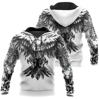Eagle Tattoo Art Hoodie T Shirt For Men and Women HAC300504-NM-Apparel-NM-Hoodie-S-Vibe Cosy™