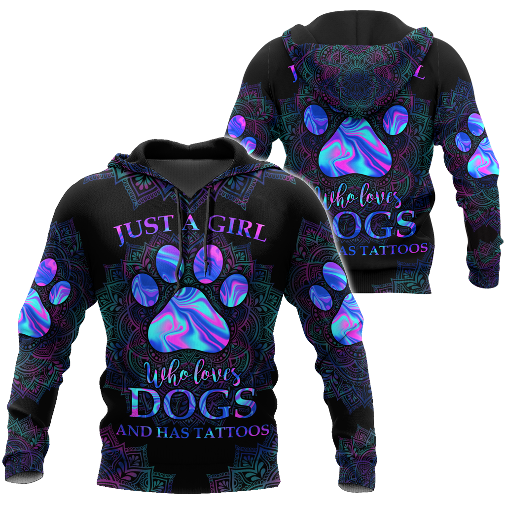 Girl loves dogs 3d hoodie shirt for men and women HAC100906
