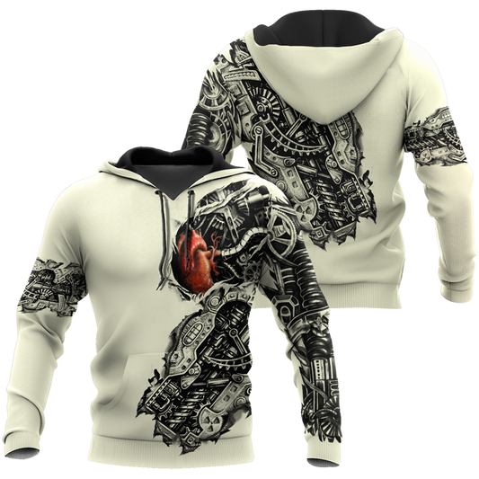 Mechanic Metal Tattoo 3D All Over Printed Shirts HAC180502-Apparel-MP-Hoodie-S-Vibe Cosy™