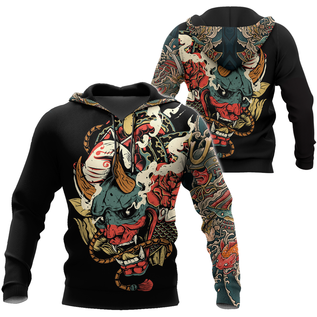 Samurai Tattoo Art Hoodie T Shirt For Men and Women HAC220604-NM-Apparel-NM-Hoodie-S-Vibe Cosy™