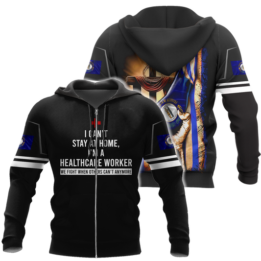 Healthcare worker Kentucky 3d hoodie shirt for men and women HAC040404-Apparel-HG-Zip hoodie-S-Vibe Cosy™