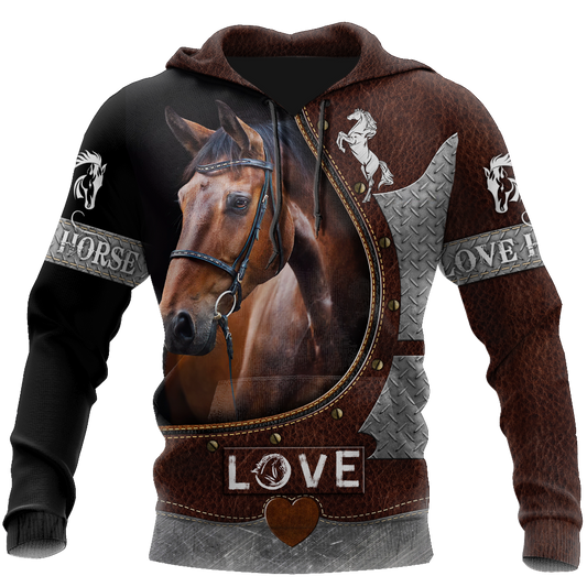 Love Beautiful Horse 3D All Over Printed Shirts For Men And Women TR2505202S-Apparel-MP-Hoodie-S-Vibe Cosy™