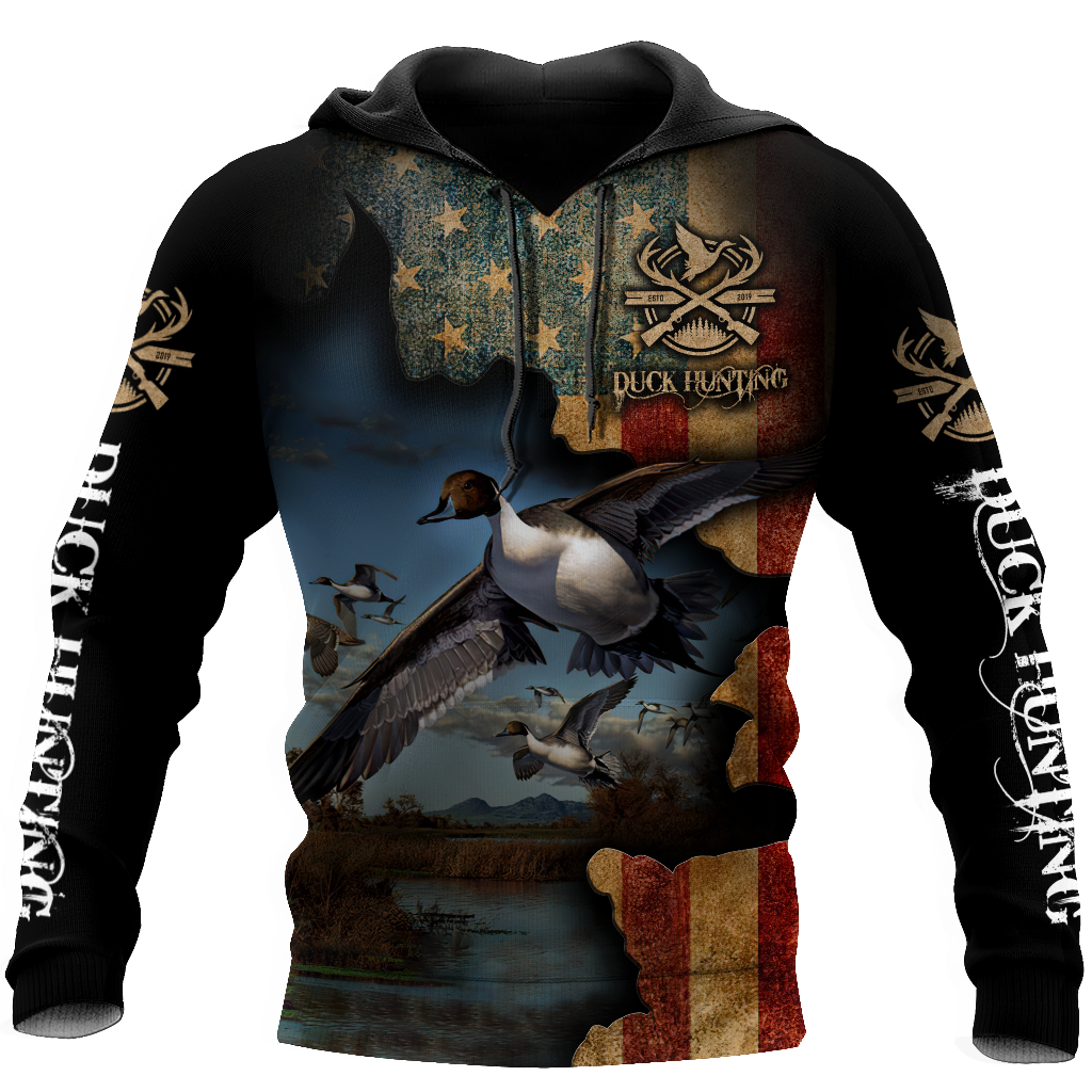Pheasant Hunting Camo 3D Over Printed Unisex Deluxe Hoodie ML
