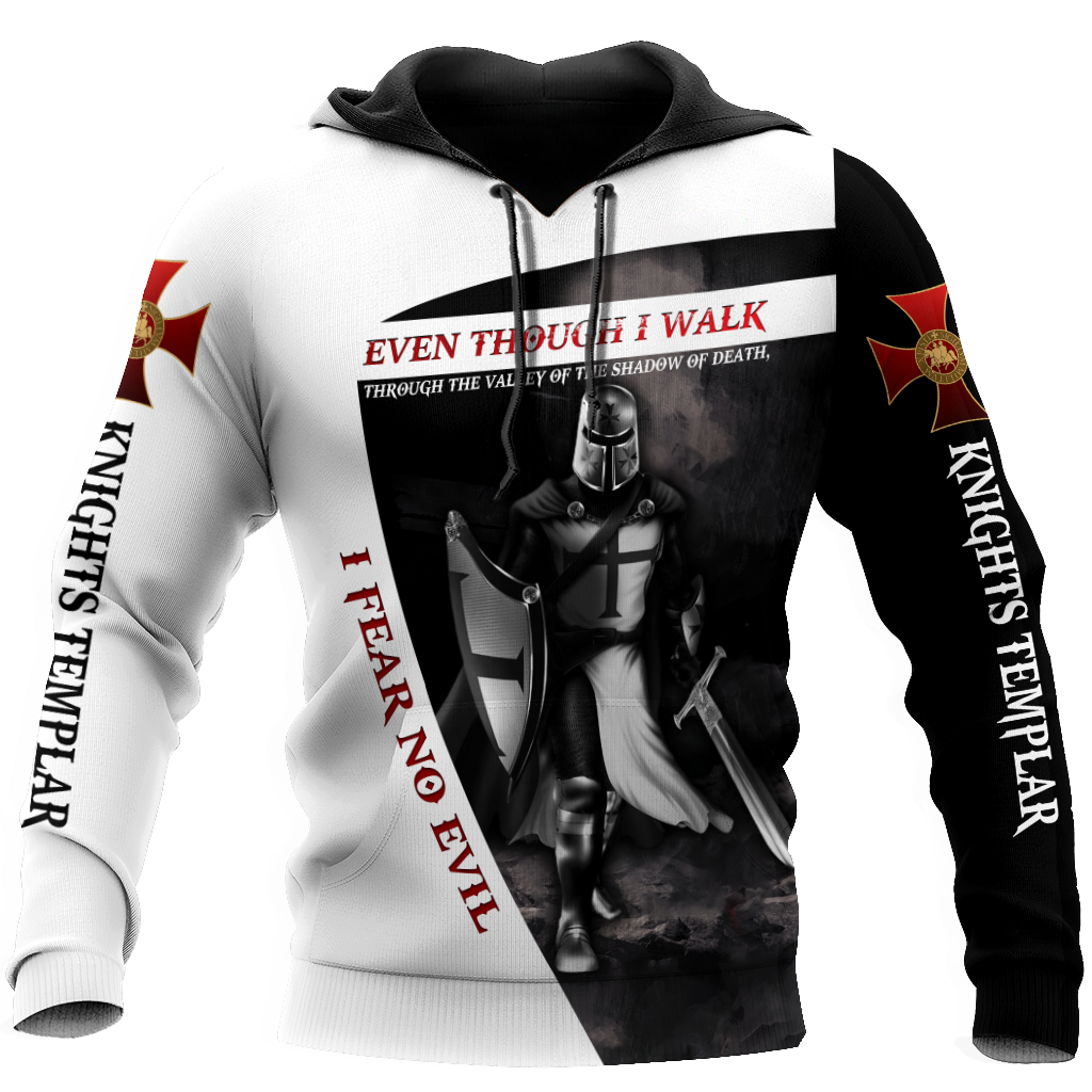 Premium Knight Templar I Fear No Evil All Over Printed Shirts For Men And Women MEI