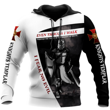 Premium Knight Templar I Fear No Evil All Over Printed Shirts For Men And Women MEI