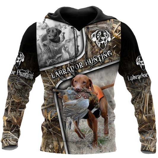 Labrador Hunting 3D Over Printed Unisex Deluxe Hoodie ML