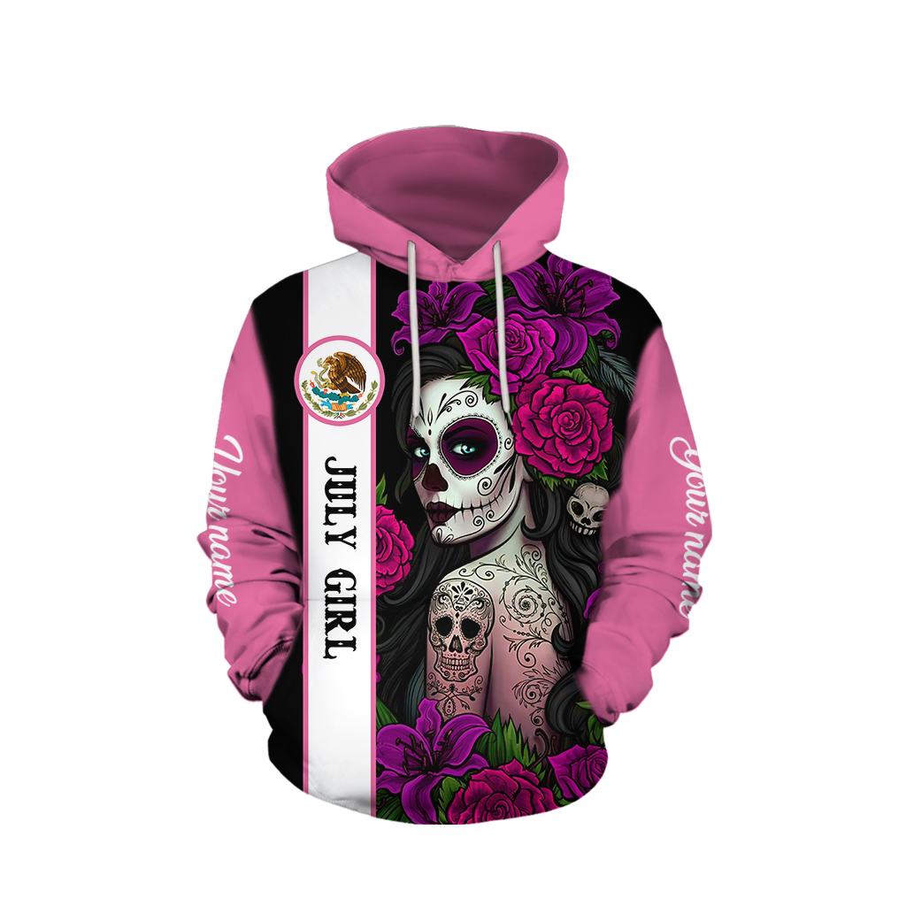July Girl Customize Name 3D All Over Printed Shirts For Women MH10112007