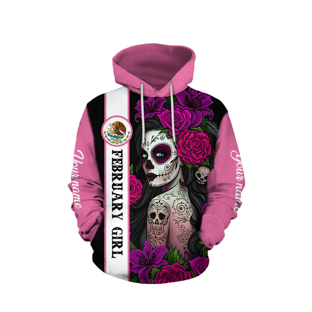 February Girl Customize Name 3D All Over Printed Shirts For Women MH10112002