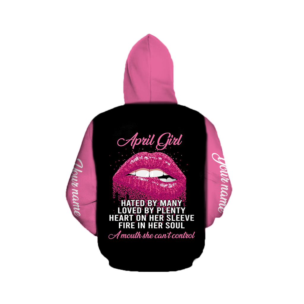 April Girl Customize Name 3D All Over Printed Hoodie
