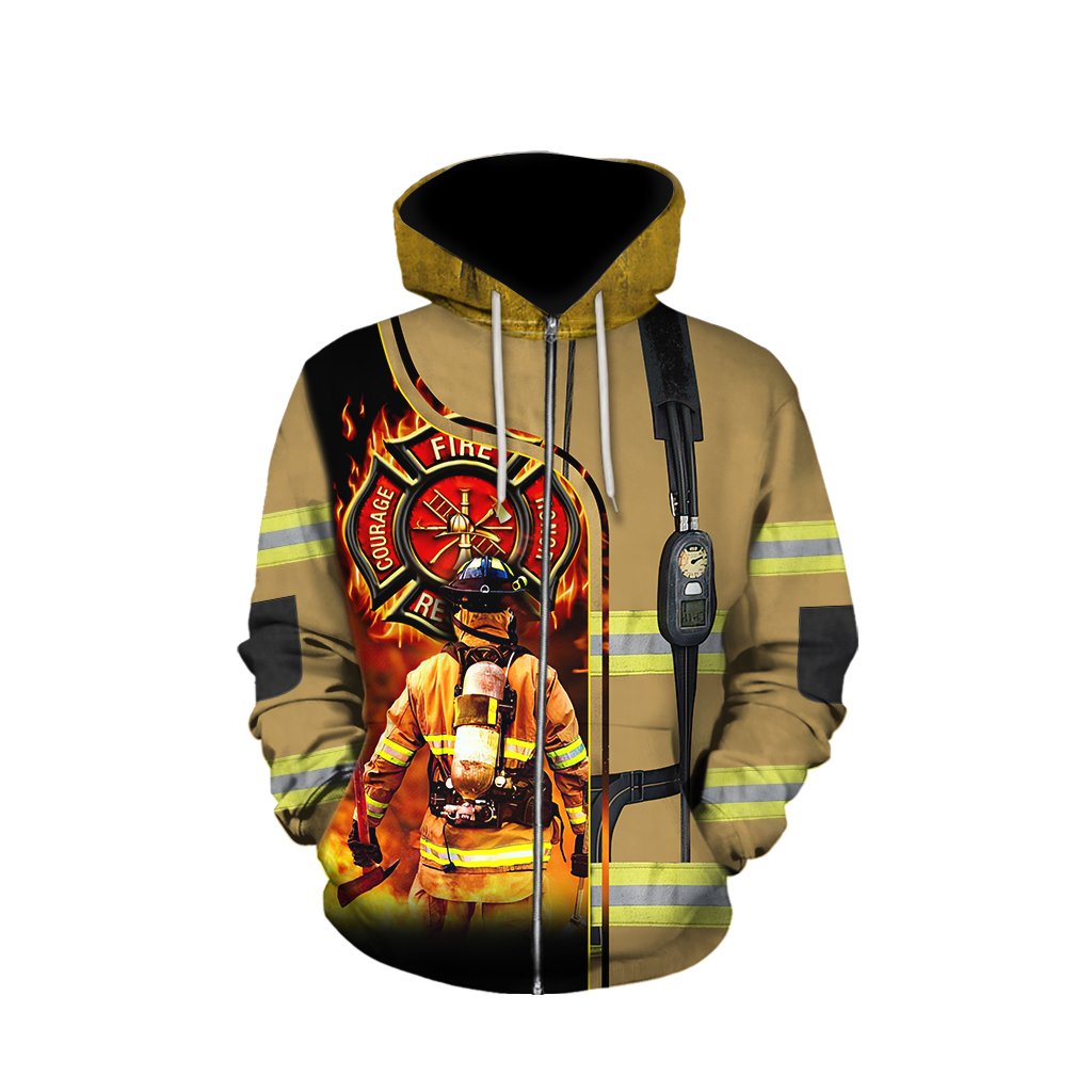 Brave Firefighter-Fireman 3D All Over Printed Shirts For Men and Women TA0822201