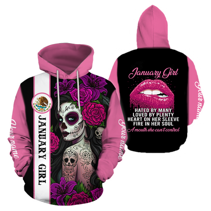 January Girl Customize Name 3D All Over Printed Shirts MH10112001
