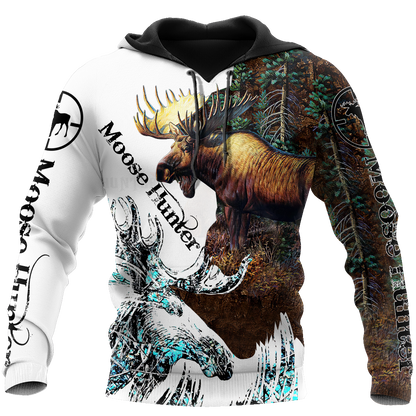 Over Printed Beautiful Moose Hunting MEI09092005 -MEI