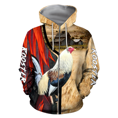 Premium Rooster 3D All Over Printed Unisex Shirts
