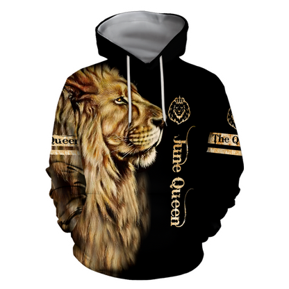 June Lion Queen 3D All Over Printed Shirt for Women