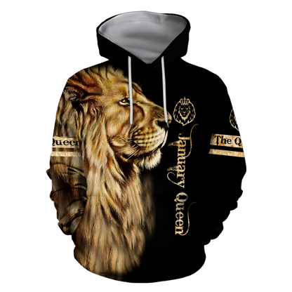January Lion Queen 3D All Over Printed Shirt for Women