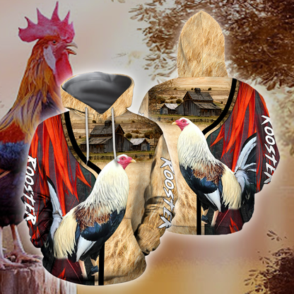 Premium Rooster 3D All Over Printed Unisex Shirts