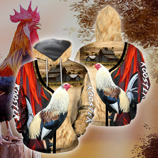 Premium Rooster 3D All Over Printed Unisex Shirts