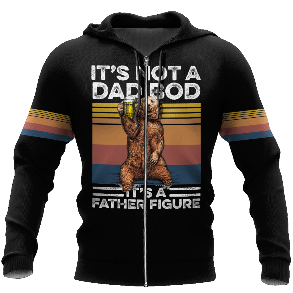 It's not a dad bod, 3d hoodie shirt for men and women HAC040604-Apparel-HG-Zip hoodie-S-Vibe Cosy™