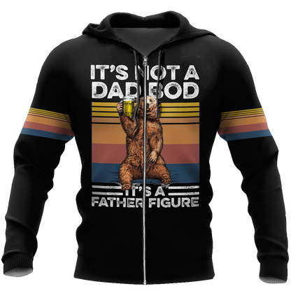It's not a dad bod, 3d hoodie shirt for men and women HAC040604-Apparel-HG-Zip hoodie-S-Vibe Cosy™