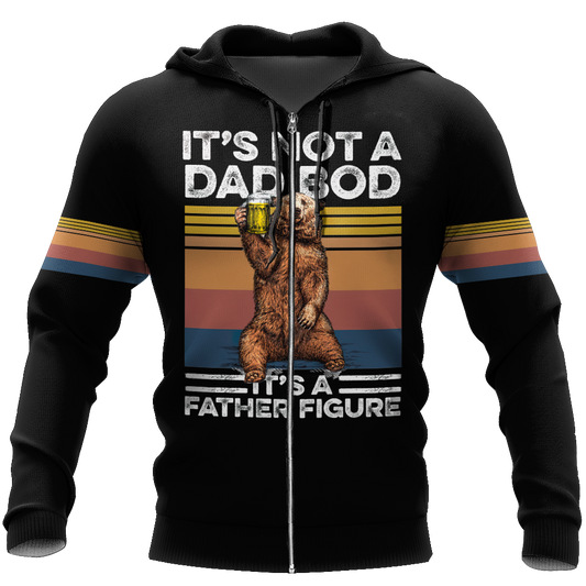 It's not a dad bod, 3d hoodie shirt for men and women HAC040604-Apparel-HG-Zip hoodie-S-Vibe Cosy™