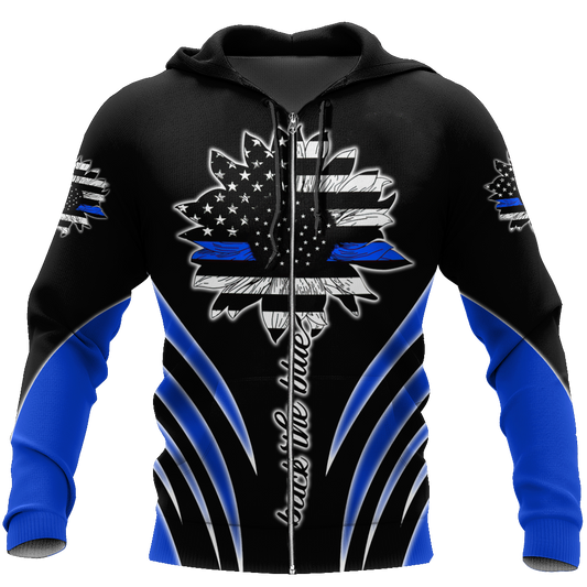 Back the blue 3d hoodie shirt for men and women HAC180608S-Apparel-HG-Zip hoodie-S-Vibe Cosy™