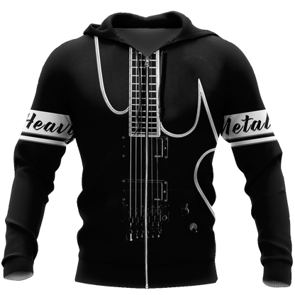 Heavy Metal Guitar 3D All Over Printed Shirts For Men and Women HAC300702-Apparel-TT-Zipped Hoodie-S-Vibe Cosy™