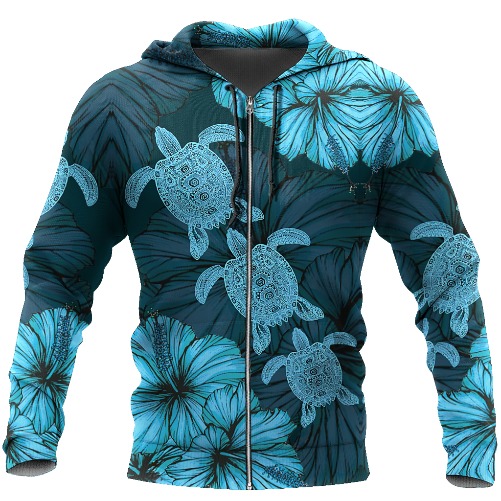 Turtle 3d hoodie shirt for men and women HAC270407-Apparel-HG-Zip hoodie-S-Vibe Cosy™