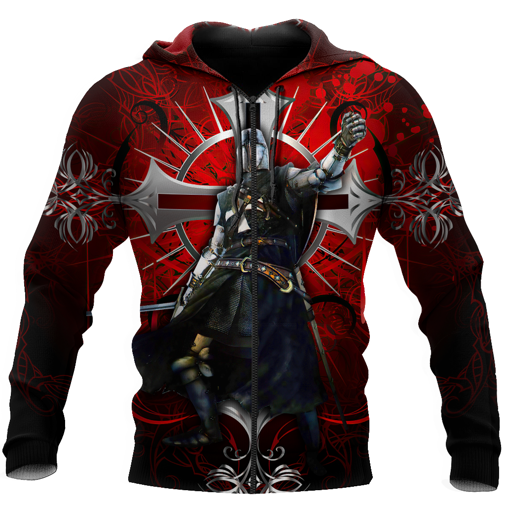 Premium Knight Templar Red Cross All Over Printed Shirts For Men And Women MEI