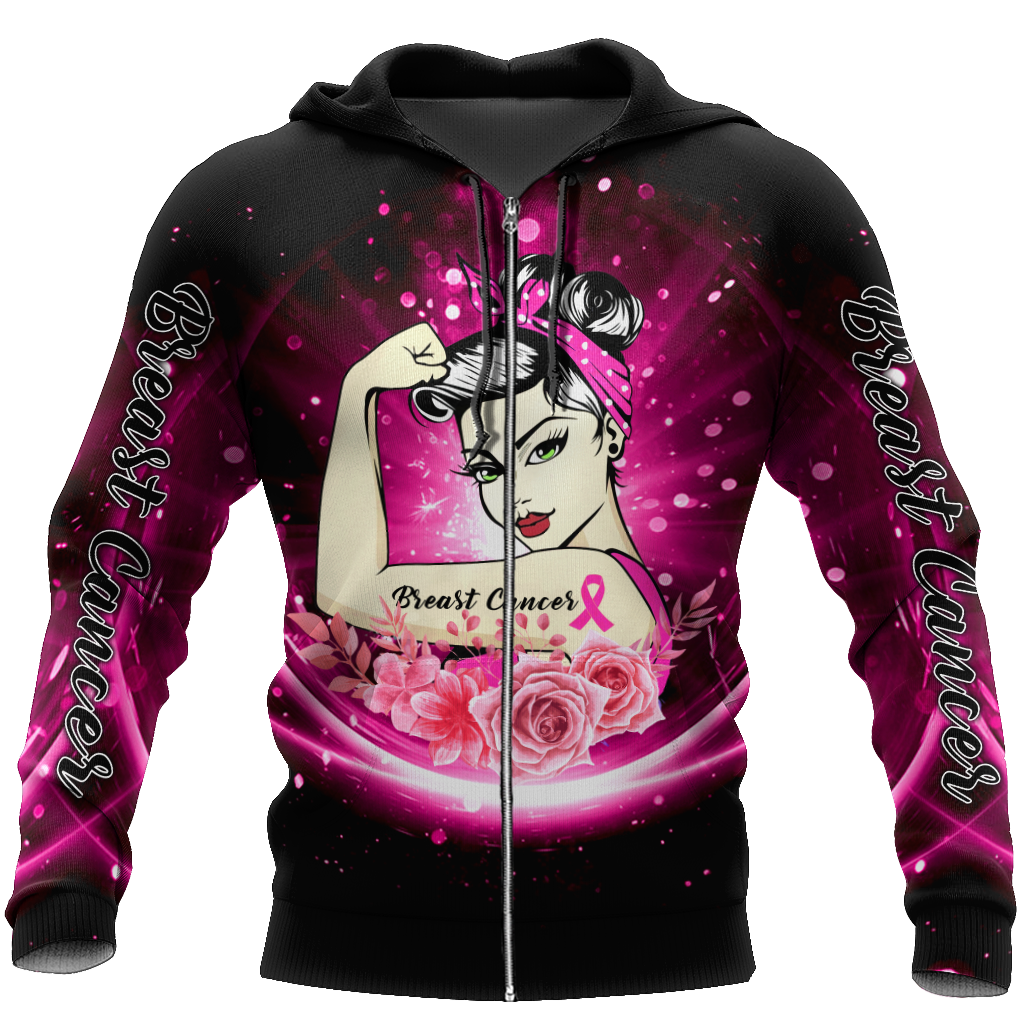 Breast cancer 3d hoodie shirt for men and women HAC270405-Apparel-HG-Zip hoodie-S-Vibe Cosy™