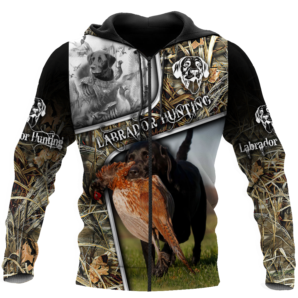 Labrador Hunting 3D Over Printed Unisex Deluxe Hoodie ML