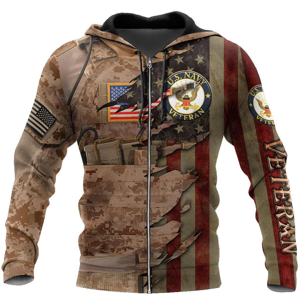 Proud to be United States Navy SEALs Veteran 3D All Over Printed Shirts For Men and Women HAC210803