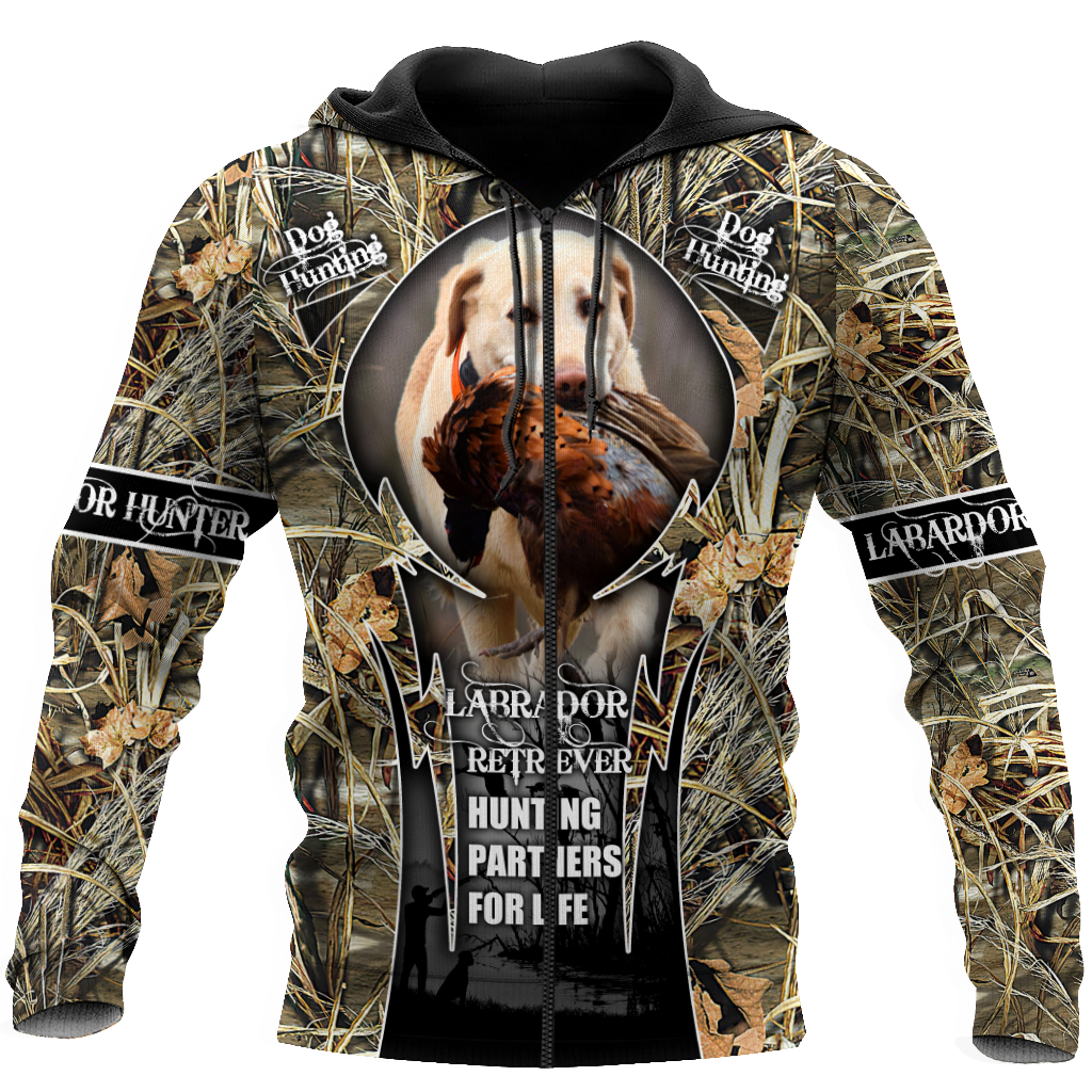 Hunting Labrador 3D Over Printed Unisex Deluxe Hoodie ML