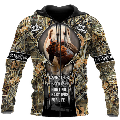 Hunting Labrador 3D Over Printed Unisex Deluxe Hoodie ML