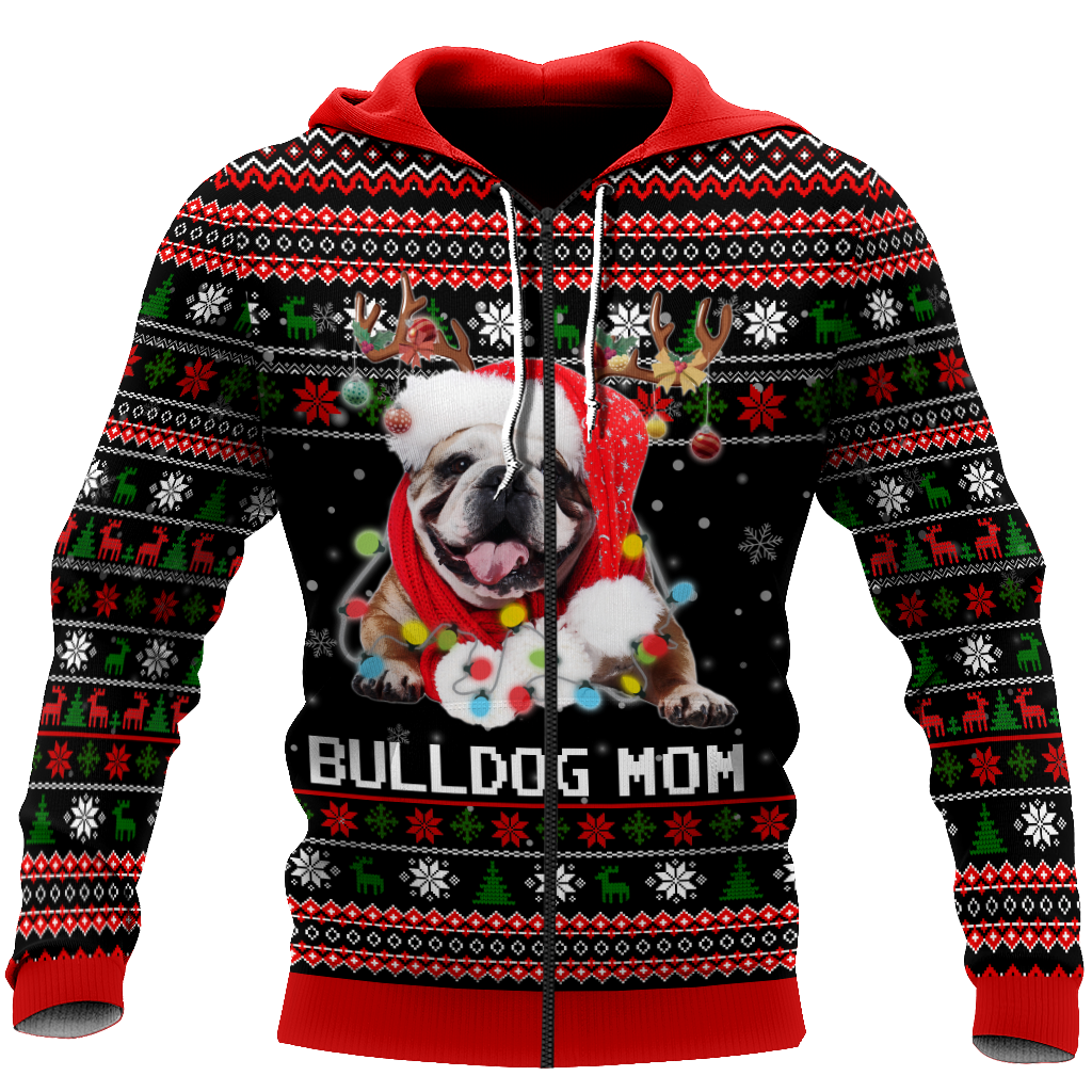Bulldog mom 3D hoodie shirt for men and women NDD10192004