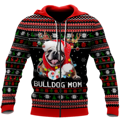 Bulldog mom 3D hoodie shirt for men and women NDD10192004