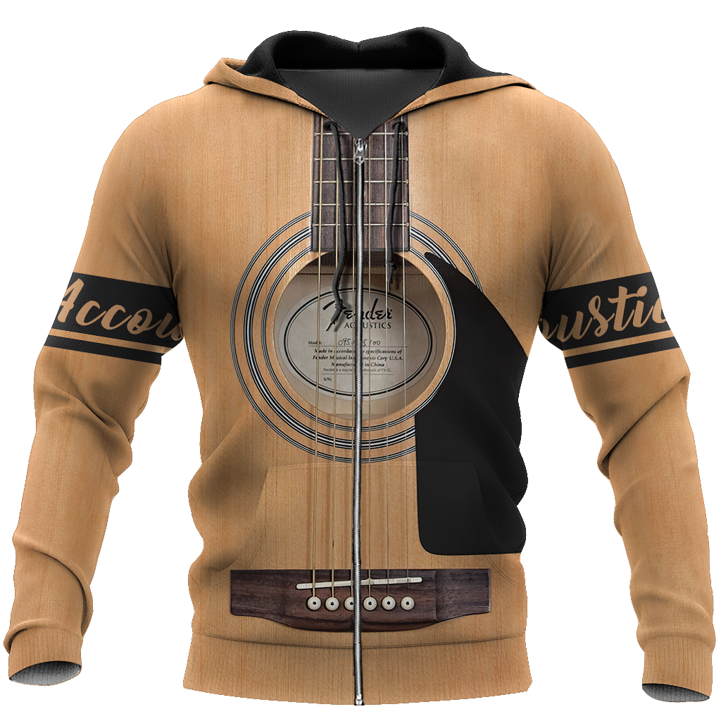 Acoustic Guitar 3D All Over Printed Shirts For Men and Women HAC290703-Apparel-TT-Zipped Hoodie-S-Vibe Cosy™