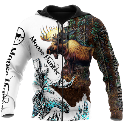 Over Printed Beautiful Moose Hunting MEI09092005 -MEI