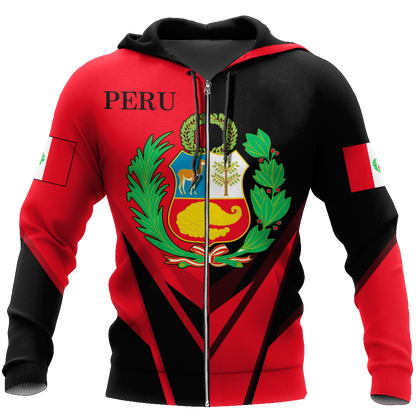 Peru 3d hoodie shirt for men and women HAC220606-Apparel-HG-Zip hoodie-S-Vibe Cosy™