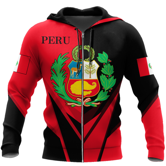 Peru 3d hoodie shirt for men and women HAC220606-Apparel-HG-Zip hoodie-S-Vibe Cosy™