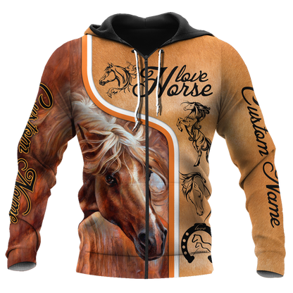 Personalized Love Horse  3D All Over Printed Unisex Shirts Pi112038